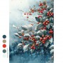 A4 Decoupage Fiber - Frosted Boughs & Berries