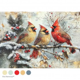 A4 Decoupage Fiber - Crimson Noel