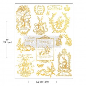 H2O Transfers Single Sheet Gold - Gilded Spring / Easter