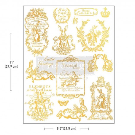 H2O Transfers Single Sheet Gold - Gilded Spring / Easter