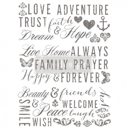 TRANSFER WORDS TO LIVE BY 56 X 76