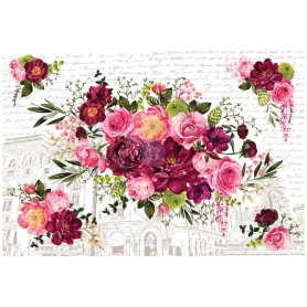 TRANSFER ROYAL BURGUNDY 112x76 cm
