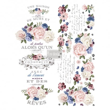 TRANSFER LAVENDER COLLECTION BUSH 55x76 cm