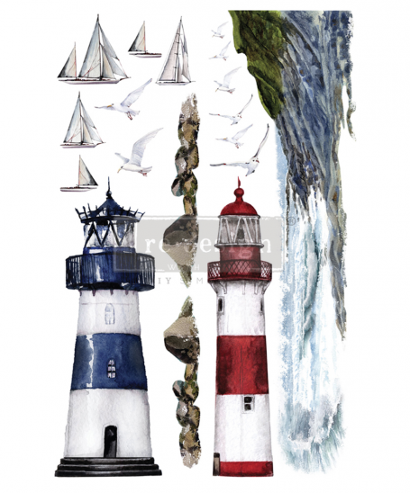 TRANSFER LIGHTHOUSE 61x89 cm