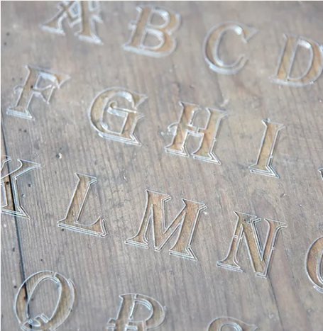 STENCIL LETTERE STAMPATELLO