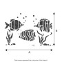 Stencil Tropical Fish Border