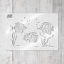 Stencil Tropical Fish Border