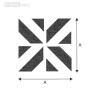 Stencil Chevron Cube Motif