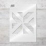 Stencil Chevron Cube Motif