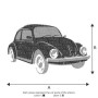 Stencil Beetle Car