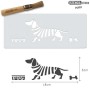 Mini Stencil Dachshund in Stripes