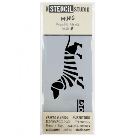 Mini Stencil Dachshund in Stripes