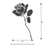 Stencil Summer Rose Stem