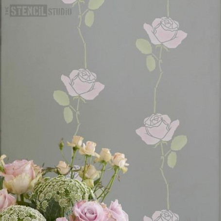 Stencil Summer Rose Stem