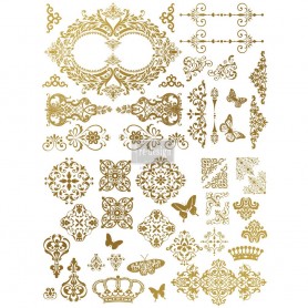 TRANSFER GILDED BAROQUE SCROLLWORK ORO