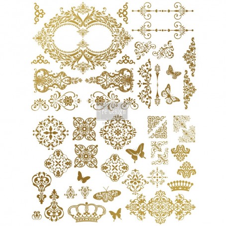 TRANSFER GILDED BAROQUE SCROLLWORK ORO