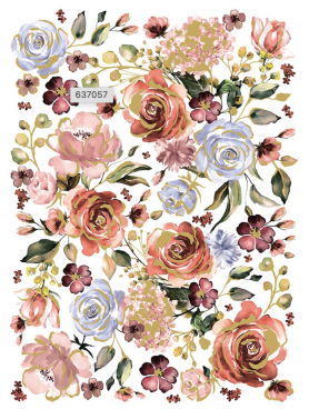 TRANSFER ROSE & ROUGE 61x89 cm