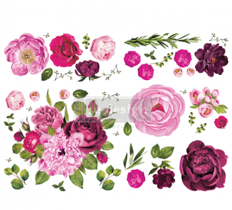 TRANSFER LUSH FLORAL I 122x89 cm