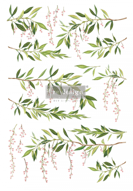TRANSFER SPRING BRANCH 61 x 89 cm
