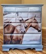 FOGLIO PER DECOUPAGE SEPIA HORSES