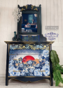 FOGLIO PER DECOUPAGE SKULL CHINOISERIE
