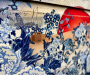 FOGLIO PER DECOUPAGE SKULL CHINOISERIE