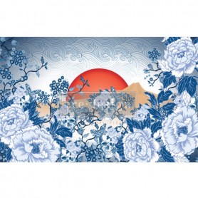 FOGLIO PER DECOUPAGE SKULL CHINOISERIE