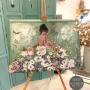 TRANSFER DARK FLORAL 60,96 x 88,9 cm