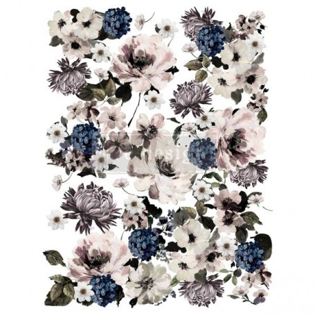 TRANSFER DARK FLORAL 60,96 x 88,9 cm