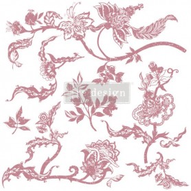 SET DI TIMBRI - DISTRESSED FLORAL PRINTS