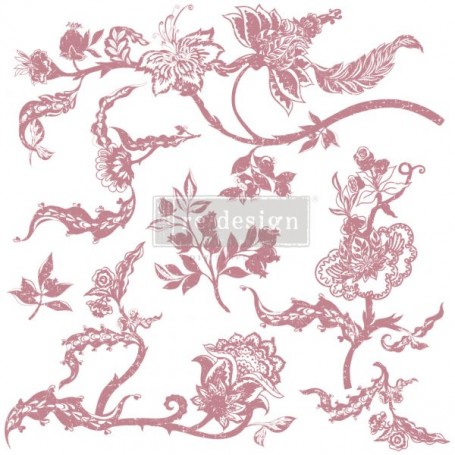 SET DI TIMBRI - DISTRESSED FLORAL PRINTS