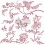 SET DI TIMBRI - DISTRESSED FLORAL PRINTS