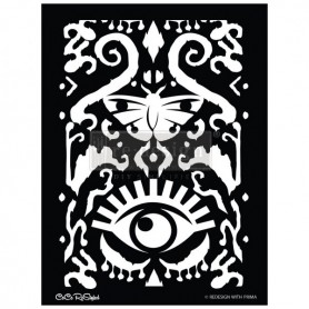 STENCIL ALL SEEING IKAT PATTERN