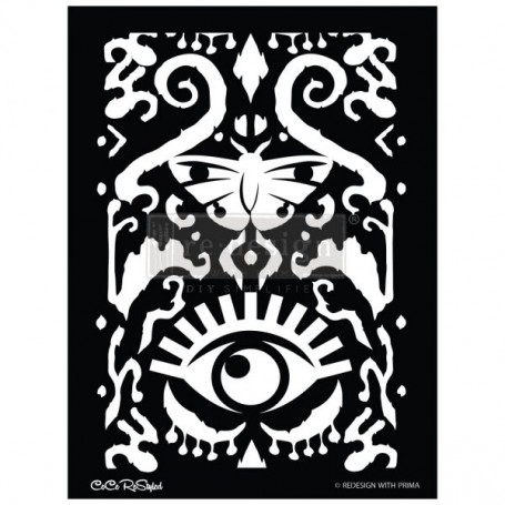 STENCIL ALL SEEING IKAT PATTERN