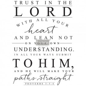 TRANSFER TRUST IN THE LORD 55,8x76,2 cm