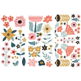 TRANSFER DOODLE FLOWERS