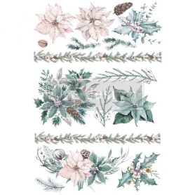 TRANSFER EVERGREEN FLORALS 61 x 89 cm