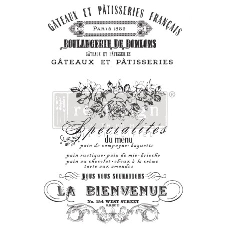 TRANSFER FRENCH SPECIALTIES 61 x 89 cm