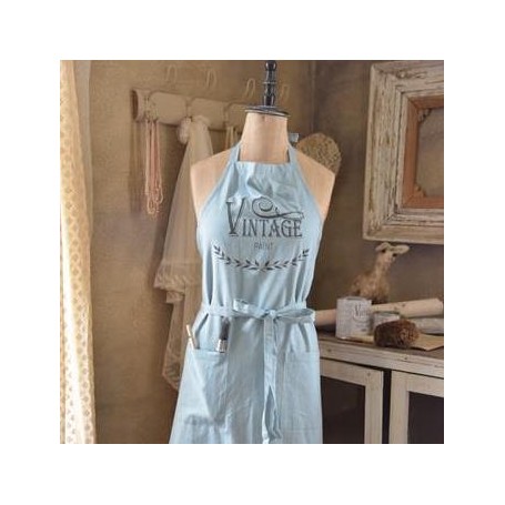 GREMBIULE BLU VINTAGE PAINT