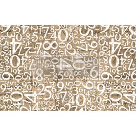 FOGLIO PER DECOUPAGE ENGRAVED NUMBERS 48,3 x 76,2 cm