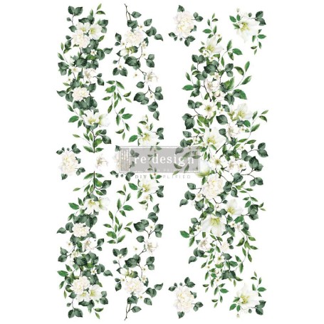TRANSFER FLOWERS ON THE TRELLIS 61x89 cm