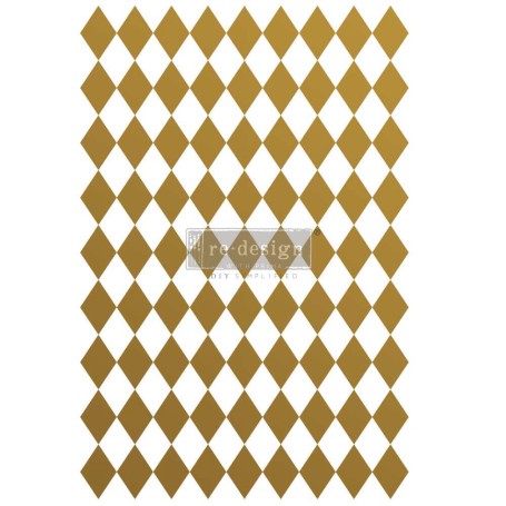 TRANSFER GOLDEN HARLEQUIN 61x89 cm
