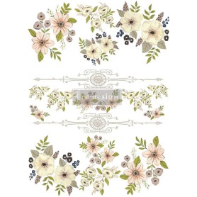 TRANSFER PAINTED FLORALS 61x89 cm