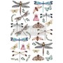 TRANSFER RIVERBED DRAGONFLIES 61x89 cm