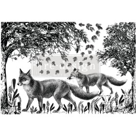 TRANSFER FOX MEADOWS 61x89 cm