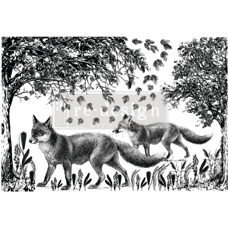 TRANSFER FOX MEADOWS 61x89 cm