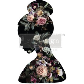 TRANSFER FLORAL SILHOUETTE 61x89 cm