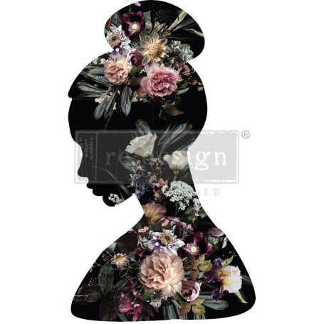 TRANSFER FLORAL SILHOUETTE 61x89 cm