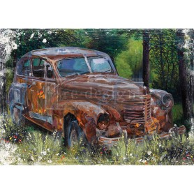 CARTA DI RISO PER DECOUPAGE THIS RUSTY CAR