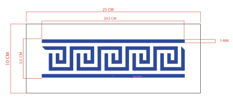 STENCIL GRECA SMALL 20,5 x 5,5 cm